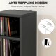 image 5 of HOMCOM 204 CD Storage Tower Tall Bookcase Bookshelf with 12 Cubes Black