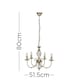 image 7 of ValueLights Memphis Twist Antique Brass 5 Way Chandelier | Gold