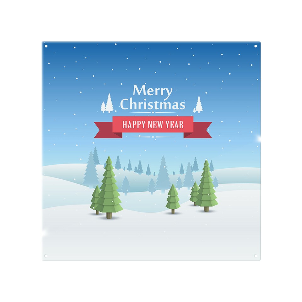 image 1 of Merry Christmas Cover Art Dining Splash Back | White