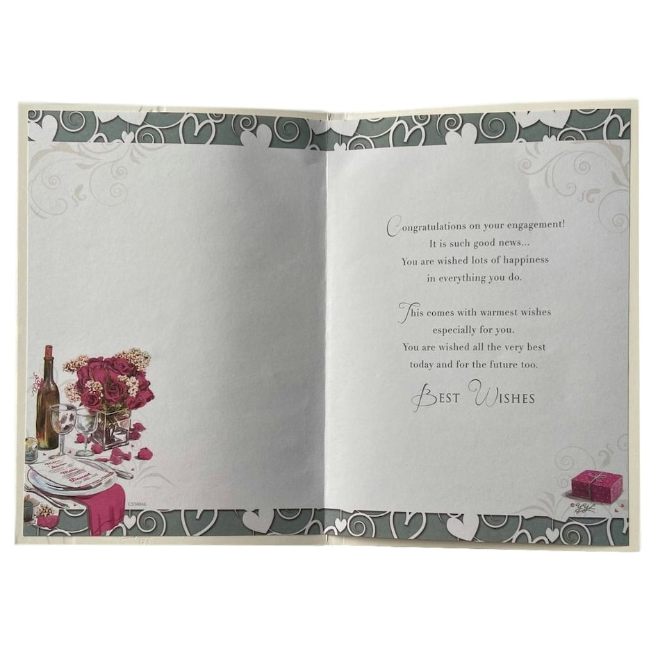 image 1 of Best Wishes Engagement Celebrity Styled Congratulations Card