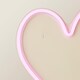 image 5 of ValueLights Heart neon Heart Neon White Illuminated Decoration and Integrated LED 3W Pink Bulb