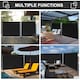 image 6 of Outsunny Retractable Sun Side Awning Screen Fence Patio Garden Wall Balcony Screening Panel Outdoor Blind Privacy Divider (3x1.8M, Black) | Black