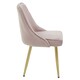 image 4 of Interiors by Premier Dusky Pink Velvet Dining Chair, Mid-Century Modern Pink and Gold Velvet Dining Chairs, Luxury Dining Chair