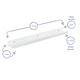 image 3 of Harbour Housewares Floating Picture Ledge Wall Shelf - White - Photo Gallery Bookshelf Wall Shelves Floating Shelves 57cm