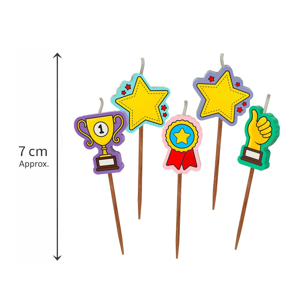 image 1 of Novelty Cake Candle Set - Congratulations