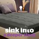 image 2 of Silentnight Ultimate Deep Sleep 1000 Grey Mattress Topper Grey | Single
