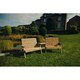 image 2 of Valley 4 Seat Set 2X2B Angled Tray - Timber - L100 x W280 x H95 cm - Fully Assembled - Set of Waterproof Cushions Included
