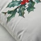image 3 of BHS Christmas Holly Print Cushion, Green