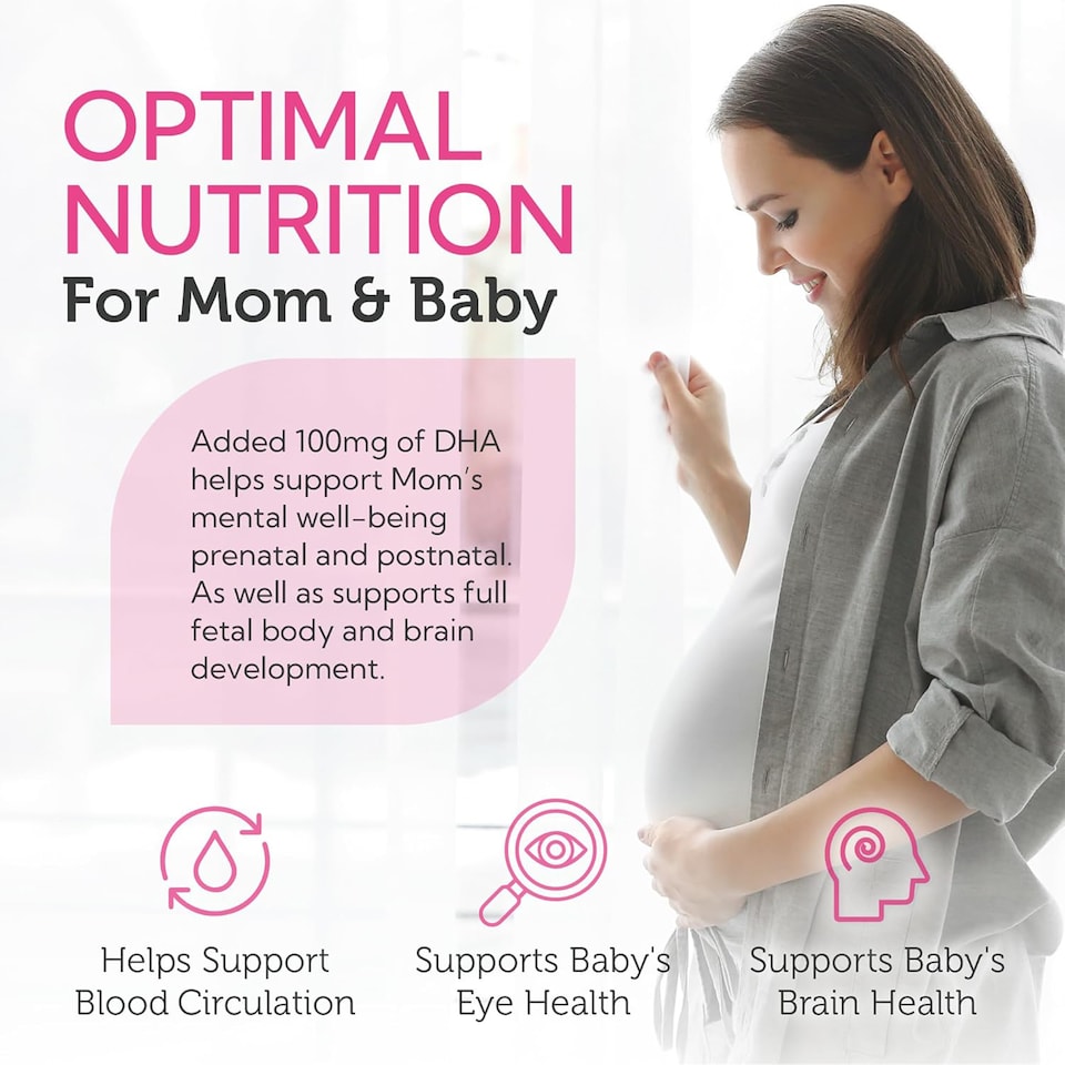 image 1 of Mighty Mini Prenatal Vitamin with DHA & Folate, Unflavored, 90c