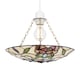 image 2 of Beautiful Stained Glass Tiffany Pendant Lamp Shade with Forest Green Leaves | Multi | Multi-coloured | 1