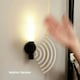 image 2 of ValueLights Oakley Matte Black Wall Light and Integrated LED 1W Warm White 3000K Bulb