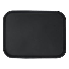 Argon Tableware Rectangle Non-Slip Serving Tray - 41cm x 30.5cm - Black | Black | Black