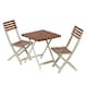 image 1 of Greenhurst Burley Two-Tone Hardwood Bistro Set – Foldable Table & 2 Chairs for Garden or Patio