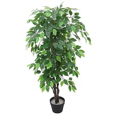 Artificial Ficus Tree Plant Green Extra Large Bushy Ficus 120cm 4ft Realistic Botanik | Green | 4ft