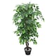 image 1 of Artificial Ficus Tree Plant Green Extra Large Bushy Ficus 120cm 4ft Realistic Botanik | Green | 4ft
