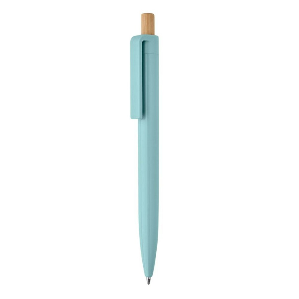 image 1 of MidOcean Penu Bamboo Details Ballpoint Pen - Baby Blue - 1.1cm x 13.4cm x 1.5cm