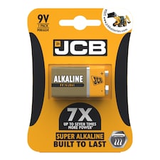 JCB 9V Super Alkaline Battery - Pack of 1 | Multi | 9V | 1