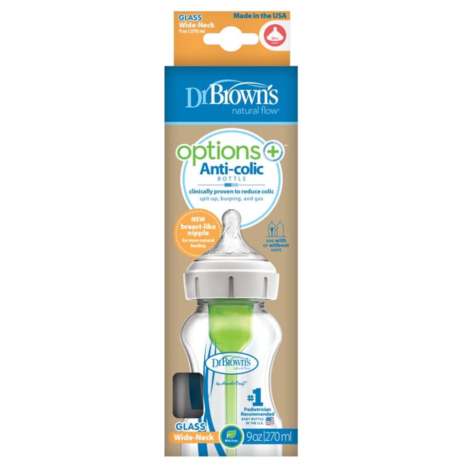 image 1 of Dr. Brown's Options+ Glass Bottle 270ml