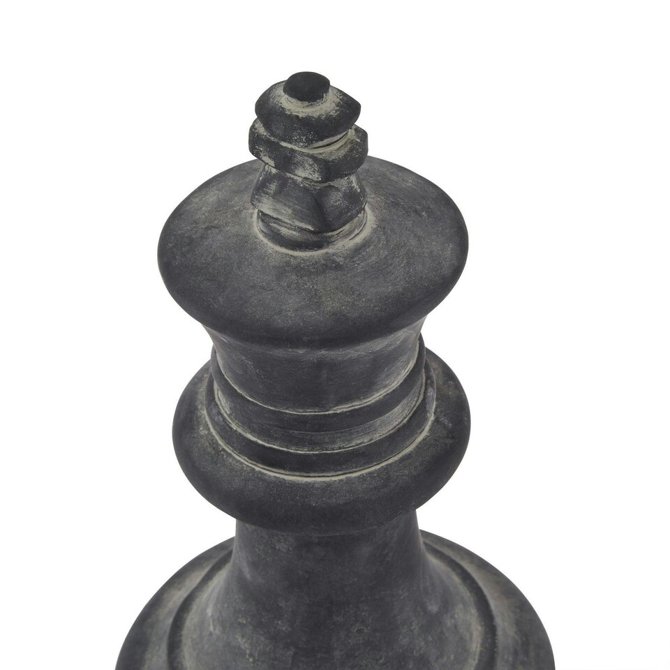 image 1 of Hill Interiors Amalfi King Chess Piece - Grey - 28cm x 16cm x 16cm