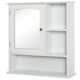 image 1 of kleankin Wall Mounted Bathroom Mirror Glass Storage Cabinet Cupboard with Shelf
