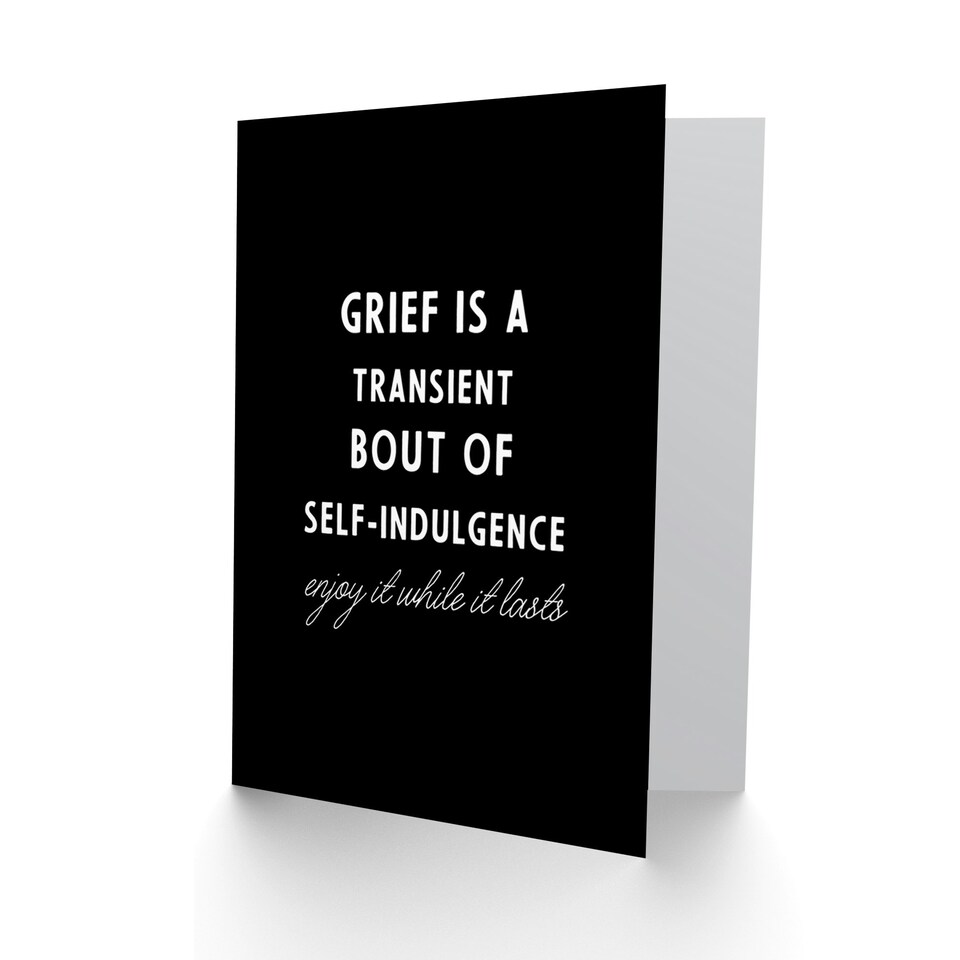 image 1 of Grief Is Transient Sorry Loss Funny Card