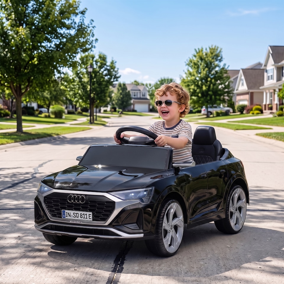 image 1 of AIYAPLAY Audi Q8 etron Sportback Licensed 12V Kids Electric Car with Remote