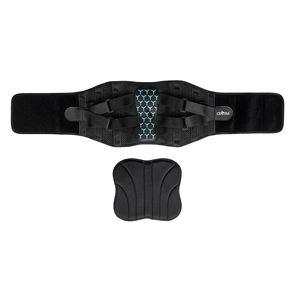 image 1 of Centra Back Support Belt Lower Back Pain Relief Breathable 3D Lumbar 7 Stays | Black | M