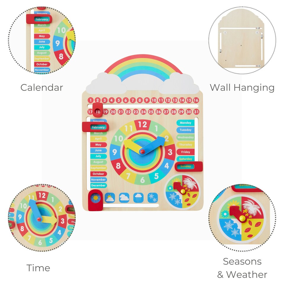 image 1 of Teamson Kids Preschool Play All About Today Calendar, Multicolour