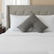 image 2 of Microfibre Soft Touch V Shape Satin Stripe Pillowcase | Grey