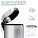 image 3 of STAINLESS STEEL PEDAL BIN 3L SILVER KITCHEN BATHROOM TOILET RUBBISH