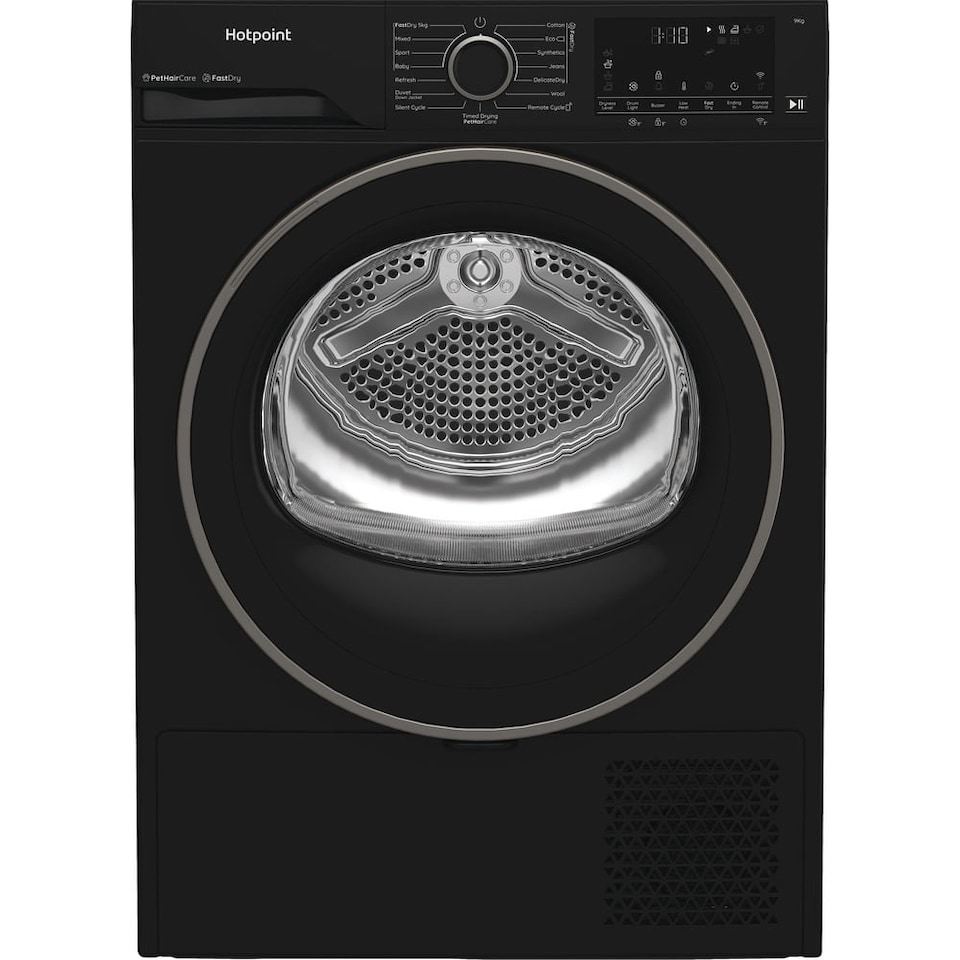 image 1 of Hotpoint CHD94MBBSUK 9kg Load Heat Pump Tumble Dryer HomeWhiz Black