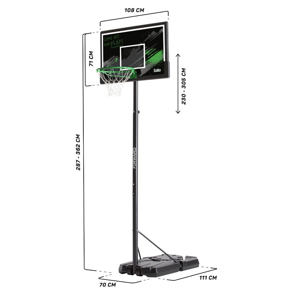 image 1 of Salta Forward Freestanding Basketball Hoop