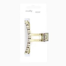 Molly And Rose Coloured Transparent Curved Clamp 8725A 9 cm | Multi | 1