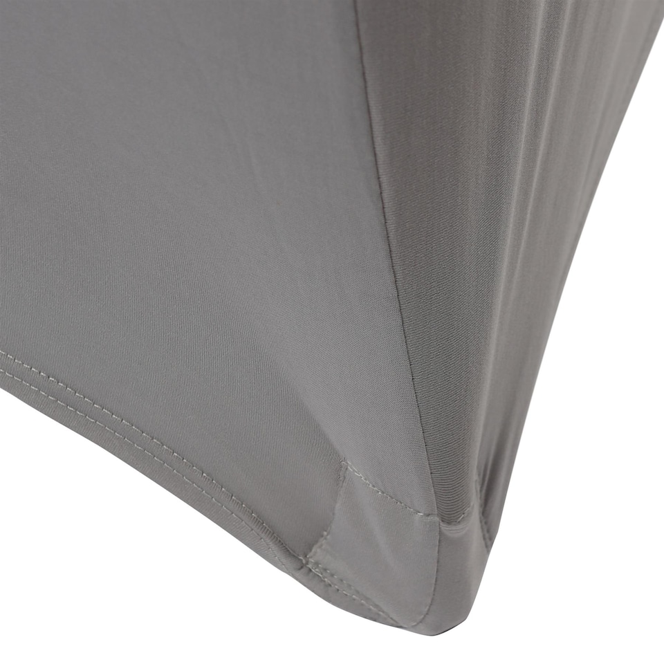 image 1 of Harbour Housewares Folding Picnic Table with Fitted Tablecloth - 180cm (6ft) - Black/Grey | Grey | Black/Grey