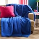 image 1 of OHS Teddy Fleece Large Throw Blanket | Blue | Cobalt - 150CMx200CM