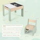 image 2 of COSTWAY Wooden Kids Table and Chair Set with Storage Green
