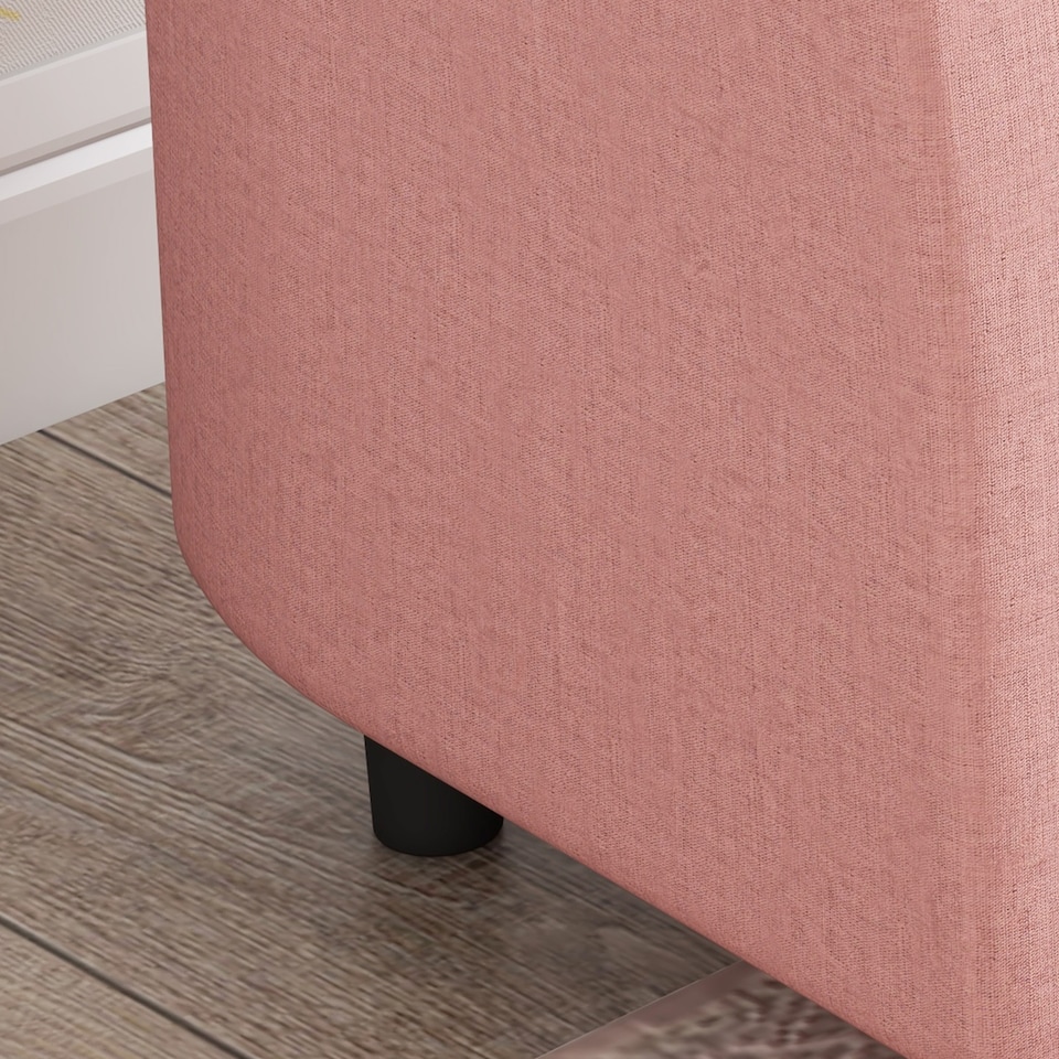 image 1 of AIYAPLAY Kids Sofa Set with Footrest for Playroom Bedroom | Pink | One Size