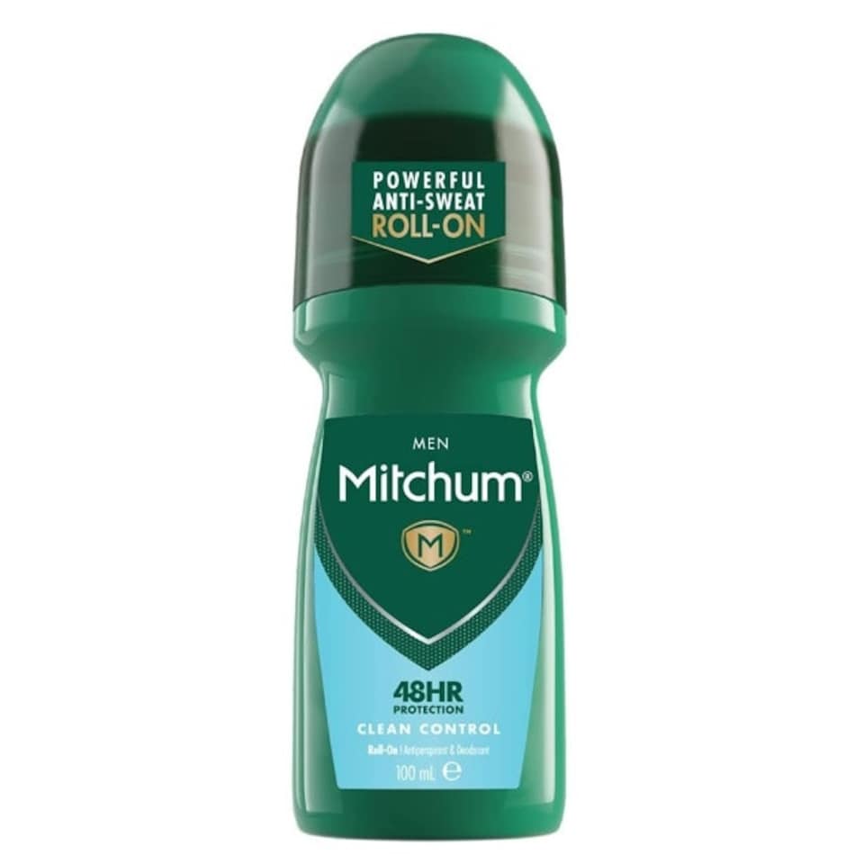 image 1 of Mitchum Roll-On Anti-Perspirant Deodorant Clean Control 100ml Pack of 6