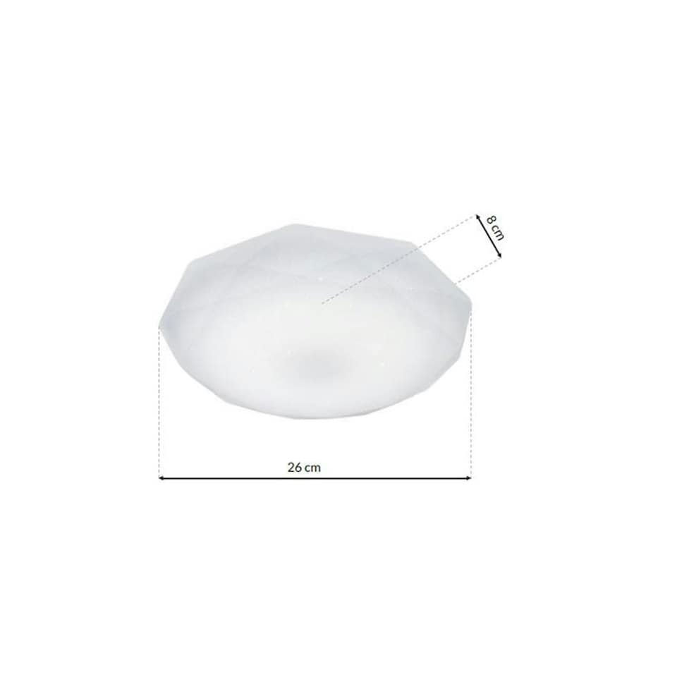 image 1 of Milagro Ceiling Lamp Hex 12W Led White