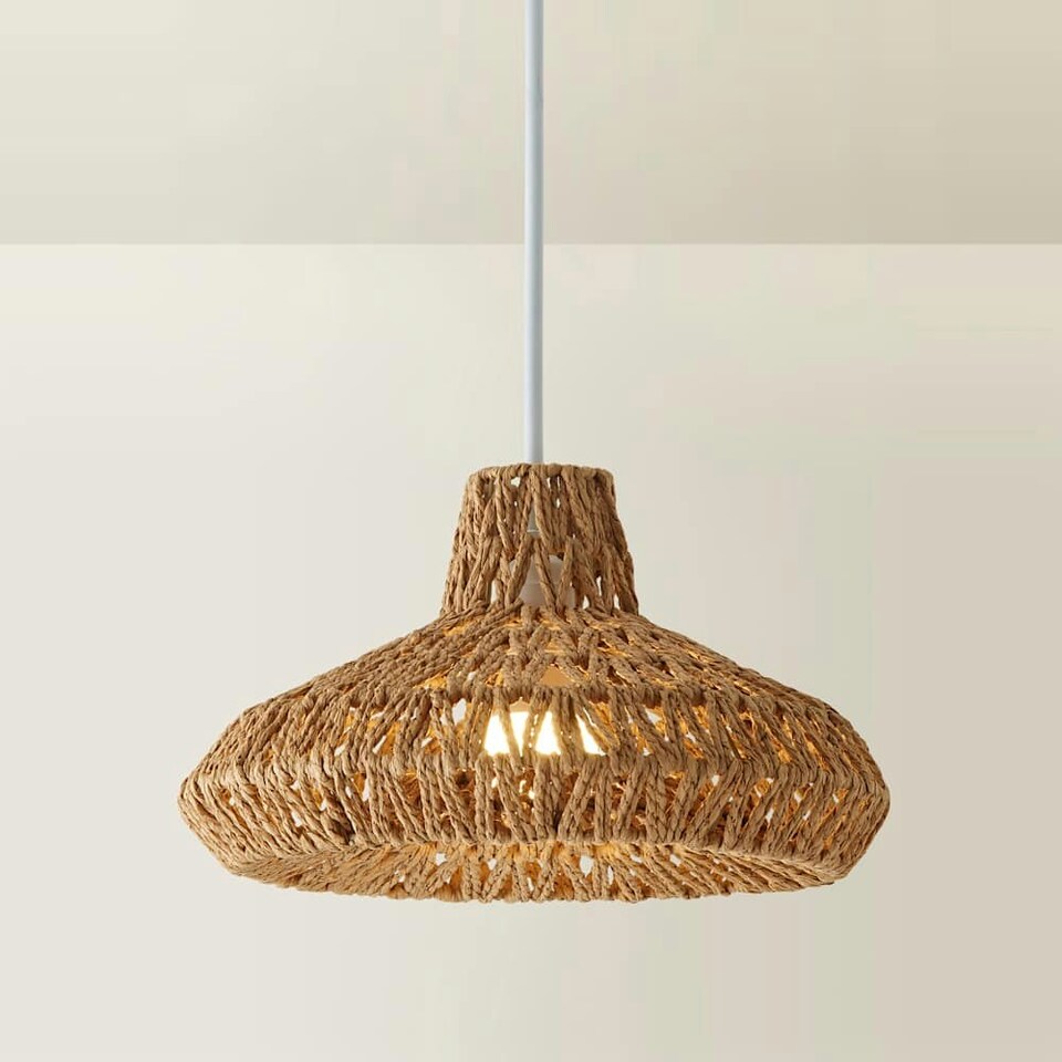 image 1 of ValueLights Natural Woven Natural Ceiling Pendant Light Shade Weave Rope Lampshade