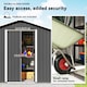 image 4 of Outsunny 6.5x3.5ft Metal Garden Shed for Garden, Dark Grey | Grey | Dark Grey | 191H x 194L x 107D cm