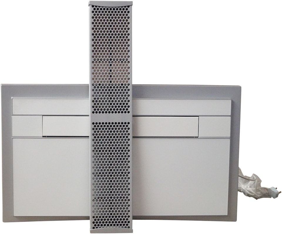 image 1 of Prem-I-Air High Performance Twin Duct 9000 BTU Per Hour Wall Mounted Air Conditioner with Heat Pump White/Silver