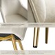 image 5 of Chair Marilyn with Velvet Cover, Gold Steel Legs and Plush Padding | Cream | cream/gold | One Size | 2