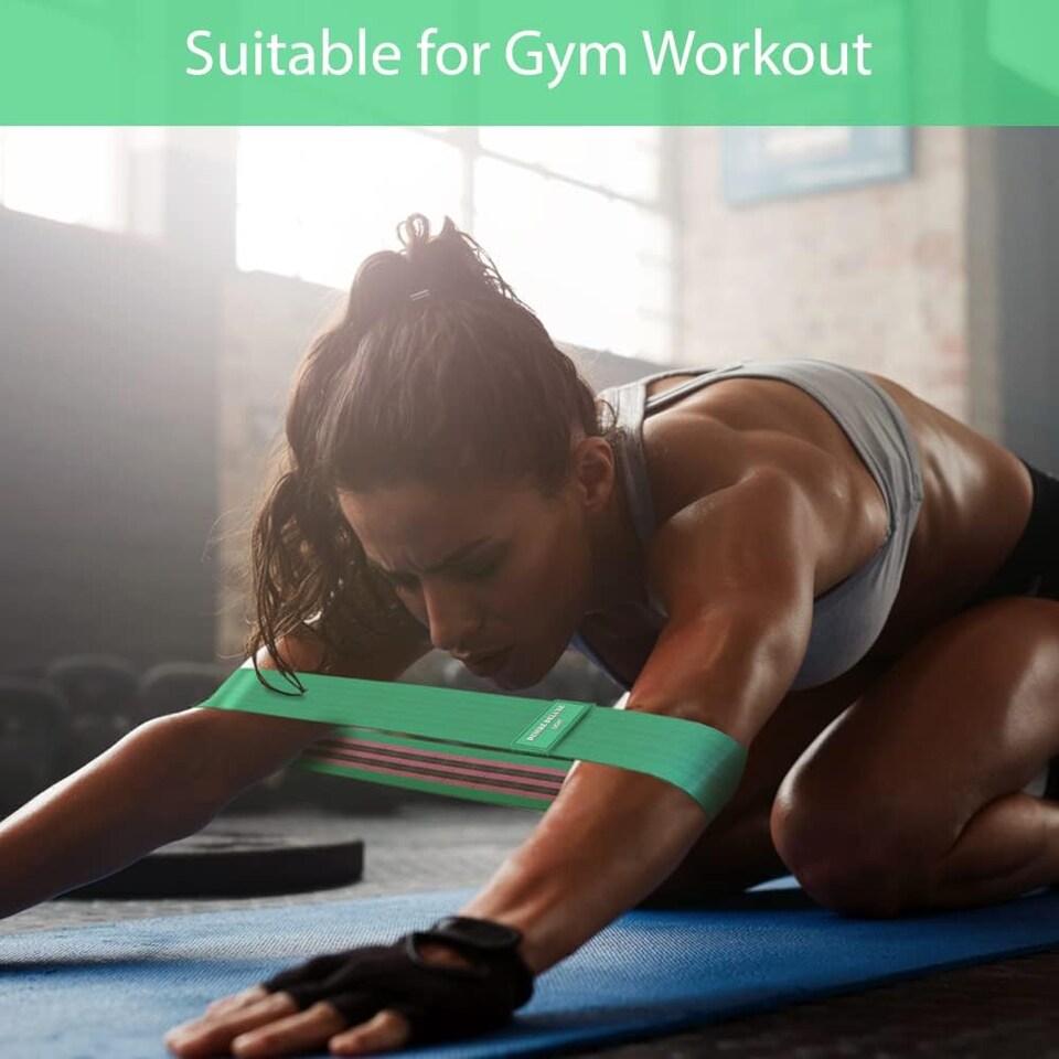 image 1 of Desire Deluxe Resistance Bands Set for Men and Women, Premium Exercise Pack of 3 Different Resistance Levels Loops Band for Home, Gym, Long Exercise Workout – Great Fitness Equipment for Training