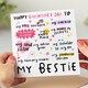 image 3 of My Bestie Galentine's Day Card, Best Friend, Galentine's, Soul Sister, Shoulder To Cry On, Partner In Crime