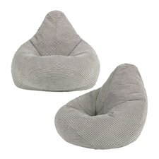 icon Dalton Kids Beanbag Corduroy Light Grey Set of 2 Grey