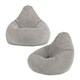 image 1 of icon Dalton Kids Beanbag Corduroy Light Grey Set of 2 Grey