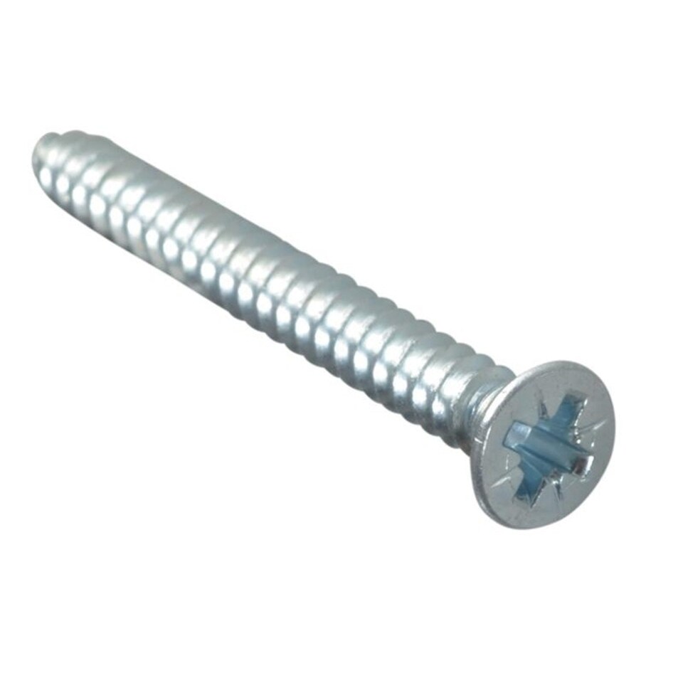 Forgefix Self-tapping Screw, Pozi Compatible Pan Head, Zp, Forgepack - Multi Colour - 1.1/2in x 8 ForgePack 12