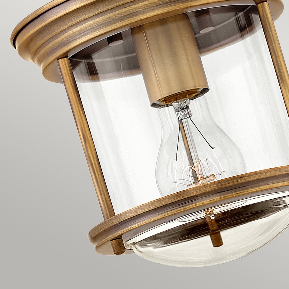 image 1 of Hinkley Hadrian 1 Light Flush Mount Brushed Bronze with Glass IP44