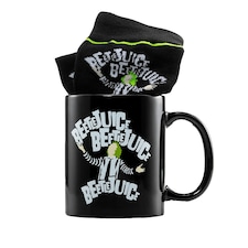 Beetlejuice Mug and Sock Set - Black/White - 6 UK-11 UK